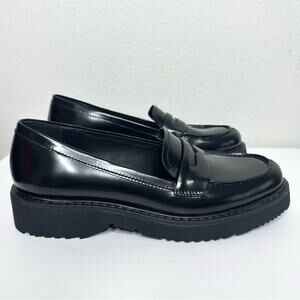 Prada Monolith Penny Loafers Black Size 38